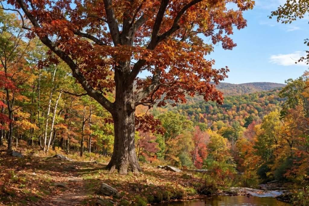 northern red oak autumn color Appalachian mountains
