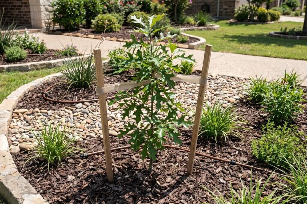 Shumard oak sapling planting guide care instructions